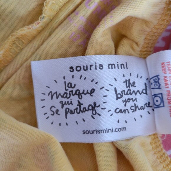 Souris Mini Girls 12Y Pajama Set Yellow Strawberry Print Tank & Shorts Cotton - Picture 6 of 7